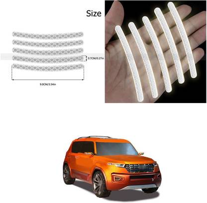 PROEDITION Universal for vehicle Reflective Wheel Rim Stripe Decal Sticker 336 6 mm x 6 m Silver Reflective Tape