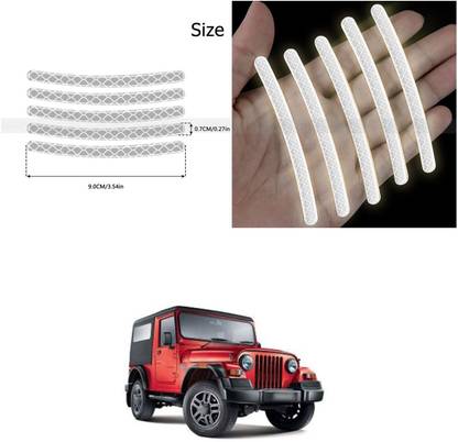 PECUNIA Universal for vehicle Reflective Wheel Rim Stripe Decal Sticker 370 6 mm x 6 m Silver Reflective Tape