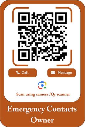 Emergency contact owner QR Emblem for Car