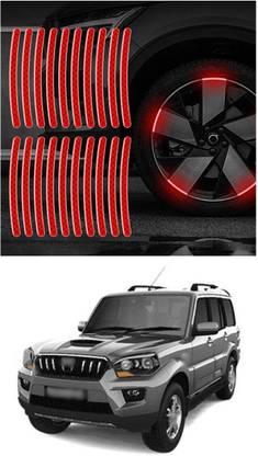 PECUNIA Universal for vehicle Reflective Wheel Rim Stripe Decal Sticker 885 6 mm x 6 m Red Reflective Tape