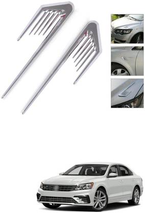 autoformonix Car Fender Bumper Side Wing Intake Flow Badge Stickers for Passat Chrome Volkswagen Passat Side Garnish