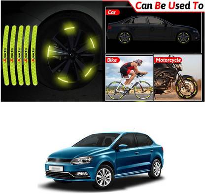 PECUNIA Universal for vehicle Reflective Wheel Rim Stripe Decal Sticker 517 6 mm x 6 m Green Reflective Tape