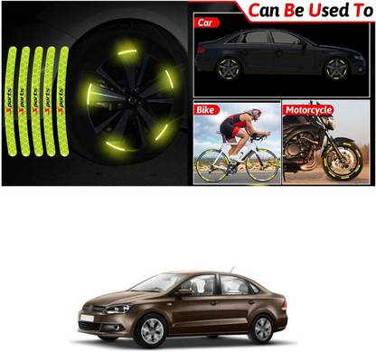 PROEDITION Universal for vehicle Reflective Wheel Rim Stripe Decal Sticker 774 6 mm x 6 m Green Reflective Tape