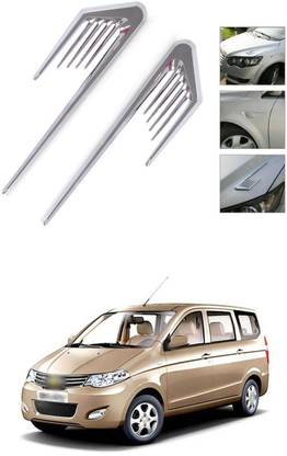 autoformonix Car Fender Bumper Side Wing Intake Flow Badge Stickers for Enjoy Chrome Chevrolet Enjoy Side Garnish