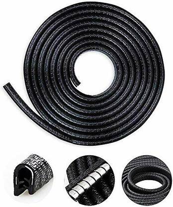 Harikaran U Shape Edge Trim Rubber Strip Seal Protector Car DoorGuard Cars (16ft/5 mBlack) Car Beading Roll For Door