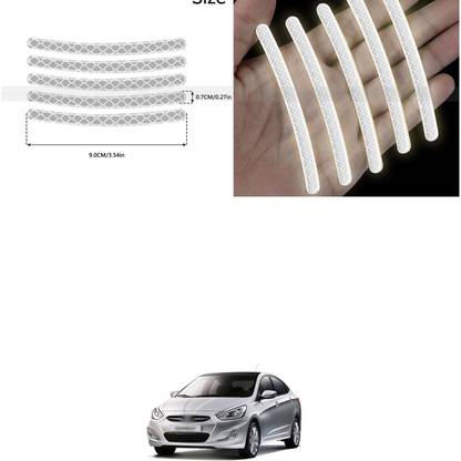 PROEDITION Universal for vehicle Reflective Wheel Rim Stripe Decal Sticker 265 6 mm x 6 m Silver Reflective Tape