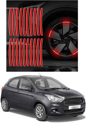 PECUNIA Universal for vehicle Reflective Wheel Rim Stripe Decal Sticker 799 6 mm x 6 m Red Reflective Tape