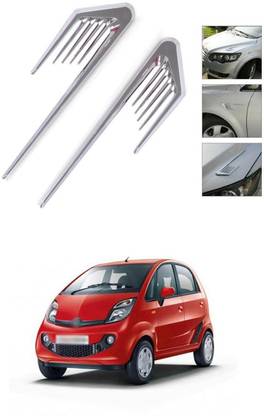 autoformonix Car Fender Bumper Side Wing Intake Flow Badge Stickers for Tata Nano Chrome Tata Nano Side Garnish