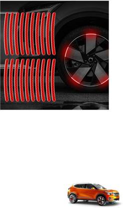 PROEDITION Universal for vehicle Reflective Wheel Rim Stripe Decal Sticker 881 6 mm x 6 m Red Reflective Tape