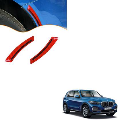 SEMAPHORE 2pc Car Wheel Eyebrow Fender Sticker(Red) For BMW X4 3.5 mm x 18.5 m Red Reflective Tape