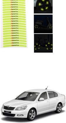 PECUNIA Universal for vehicle Reflective Wheel Rim Stripe Decal Sticker 718 6 mm x 6 m Green Reflective Tape