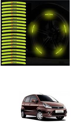 LOVMOTO Universal Car Wheel Rim Decorative Warning Stripe Stickers 664 5 mm x 5 m Green Reflective Tape