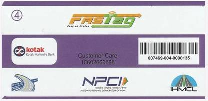 Kotak Bank FASTag Fastag for Car