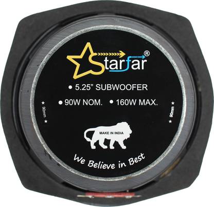 Starfar 5.25 inch (90mm) Black Starfar 5.25 inches Subwoofer 8 Ohms/160Watts/90mmMagnet (Black) Subwoofer