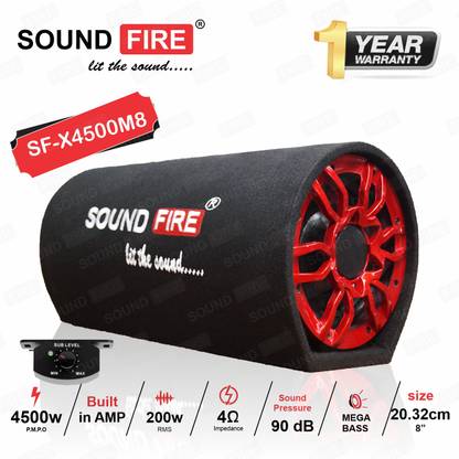 SOUND FIRE SF-X4500M8. 8-INCH BassTube with In-Built Amplifier & with Sub Level Controller Subwoofer