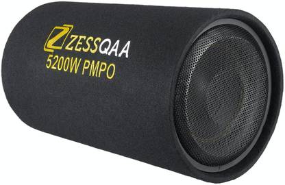 ZESSQAA ZQ-1201BST 12-Inch Active Car Subwoofer Basstube with Inbuilt Amplifier 5200W - Golden Subwoofer