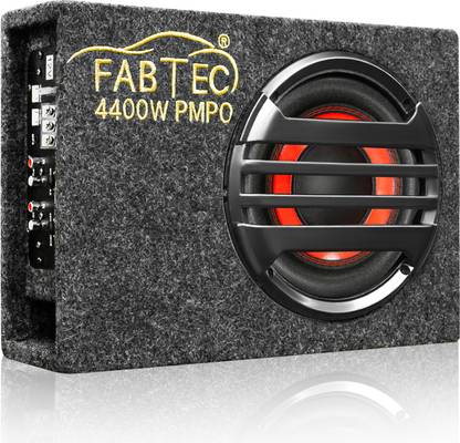 CARZEX 8 Inch Under Seat Underseat Active Subwoofer 200 RMS High Level Bass Tube 8 Inch for Universal Car Subwoofer
