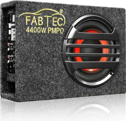 FABTEC UNDER SEAT CAR BASS TUBE 8 INCH Plug and Play Bass Tube (Built-In Amplifier) Subwoofer