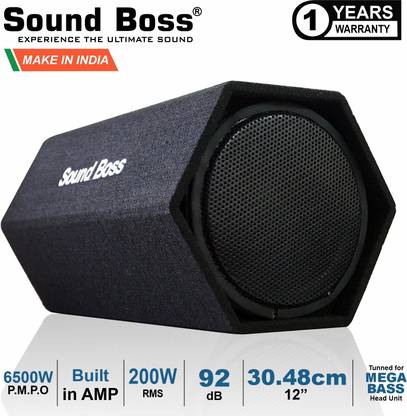 Sound Boss SB-X6500H12 12-INCH BassTube with In-Built Amplifier Subwoofer