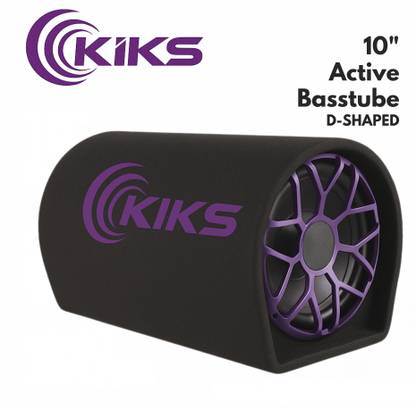 KIKS KX-101BASSTUBE 10-Inch D-Shaped Active Bass Tube with Inbuilt Amplifier | Plug & Play Subwoofer