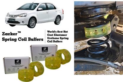Zacker for Etios, all 4 Coil Spring Buffer, Car Suspension Kit