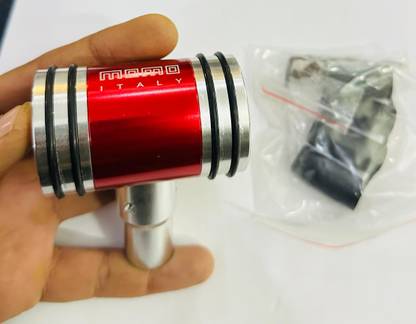 AUTO MT Momo Red-Finish Aluminium Hammer with Sporty Handle Gear Shift Knob for all Car Car Suspension Kit