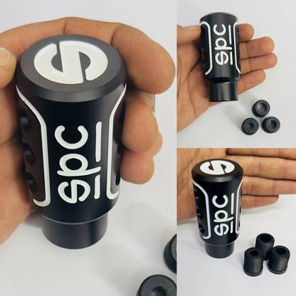 AUTO MT Black Sparco Car Gear-Shift Knob Heavy Quality Aluminium Universal Manual Handle Spring Leaf