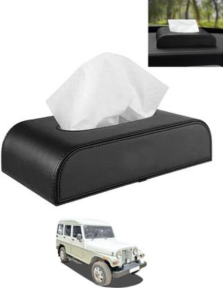 AYW Black Tissue Holder Leatherite/Include Tissue/Save Space For Home/Car/Office-149 Vehicle Tissue Dispenser