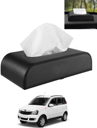 MATIES Leathrite New Design Black D-Shape Tissue Holder For-Quanto Mahindra 2012 Vehicle Tissue Dispenser