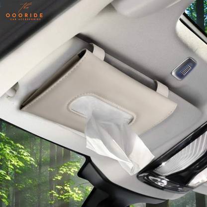 OOORIDE Car Tissue Holder, Sun Visor Napkin Holder, Car Visor Tissue Holder - Pack of 1 Vehicle Tissue Dispenser