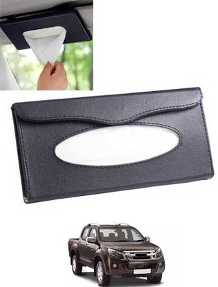 AYW Black Car Tissue Holder Rectangle Leatherite/Include Tissue/Save Space-063 Vehicle Tissue Dispenser