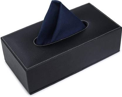 Azyeea Handcrafted Leather Tissue Holder for Office |Home |Car Vehicle Tissue Dispenser