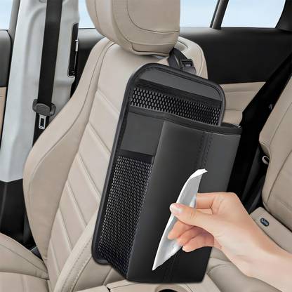 HASTHIP PU Tissue Paper Holder Car Seat Hanging Organizer Dispenser Vehicle Tissue Dispenser