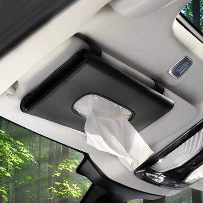Eliane Car Tissue Holder Sun Visor Napkin Black Vehicle Tissue Dispenser