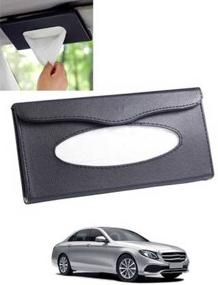 monolive Black Leatherite Rectangle Shape Fancy Design Tissue Dispencer For Car-313 Vehicle Tissue Dispenser