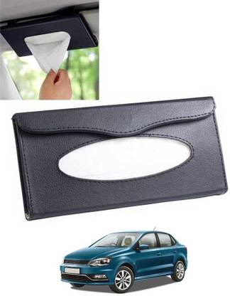 AYW Black Car Tissue Holder Rectangle Leatherite/Include Tissue/Save Space-019 Vehicle Tissue Dispenser