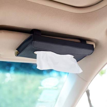 TANTRA Car Visor Tissue Holder, PU Leather, Mask Holder Vehicle Tissue Dispenser Vehicle Tissue Dispenser