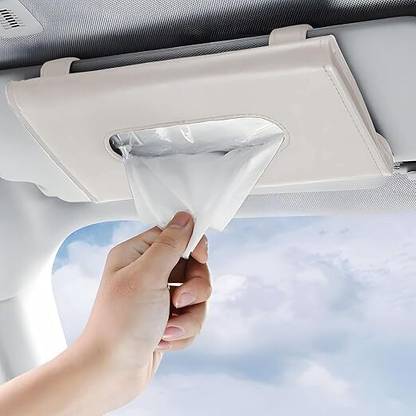 SHIGOSHREE Sun Visor Car Tissue Holder – Napkin Organizer Dispenser for Easy Access Vehicle Tissue Dispenser