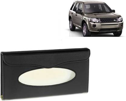 Selifaur Car Sun Visor Tissue Box Holder PU Leather Paper Napkin Organizer FREELANDER 2 Vehicle Tissue Dispenser