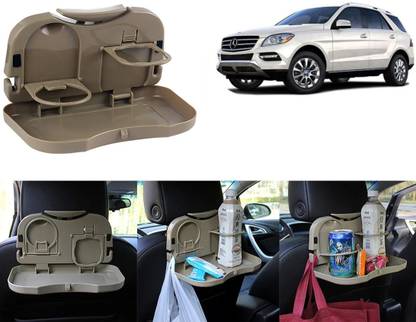 Selifaur BT289 -Multi-Functional Fordable Car Seat Back Food Tray For Benz ML350 Cup Holder Tray Table