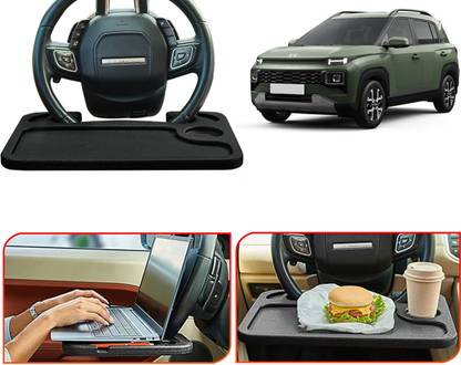 Selifaur ST12-Multifunctional Car Laptop Food Steering Wheel Tray Drink Holder Desk Cup Holder Tray Table