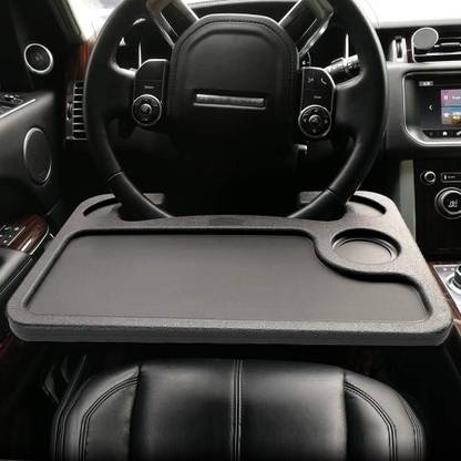 xoxo impex Car Steering Tray - Pack of 1 | Black | ABS Material Cup Holder Dashboard Panel