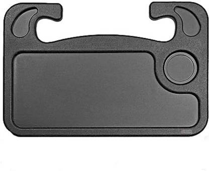 GOCART Double-Sided 2 In 1 Car Steering Wheel Tray For Laptop & Eating (Black ) Cup Holder Tray Table