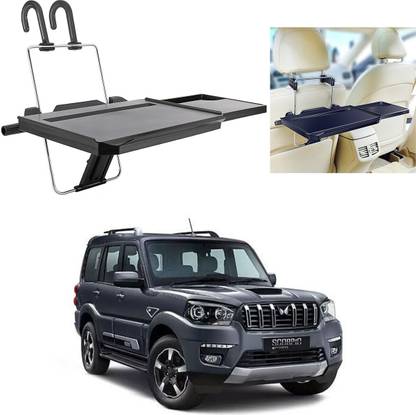 Oshotto FT-08 Car Back Seat Tray, Foldable Laptop Desk and Food Tray For Scorpio N Cup Holder Tray Table