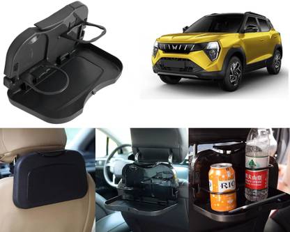 Selifaur FTB120-Multi-Functional Fordable Car Headrest Seat Back Food Tray, Dining Table Cup Holder Tray Table
