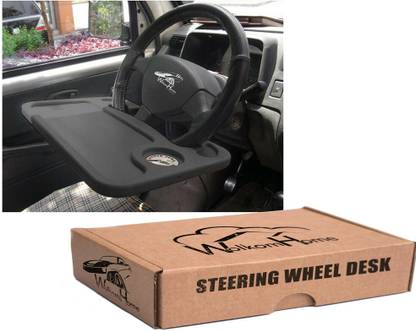 WolkomHome Multifunctional Car Laptop Food Steering Wheel Tray Drink Holder Desk Cup Holder Tray Table