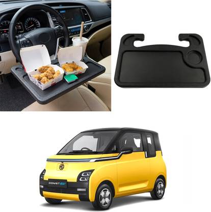 Oshotto (FT-05) Car Steering Wheel Desk with Pen Holder Food Table Laptop For MG Comet Cup Holder Tray Table