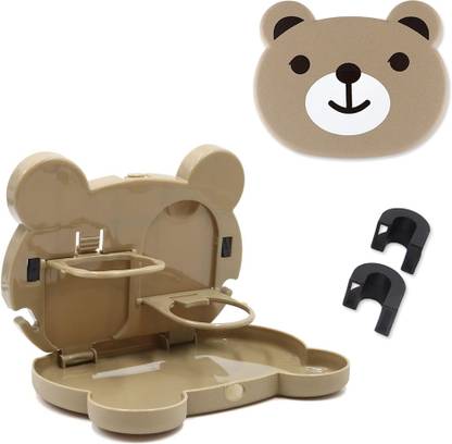 STHIRA Car Backseat Snack Tray with Dual Cup Holder Headrest Table Cup Holder Tray Table