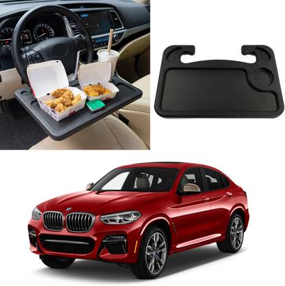 Oshotto (FT-05) Car Steering Wheel Desk with Pen Holder Food Table Laptop For BMW X4 Cup Holder Tray Table