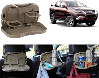NAKCA BT416 -Multi-Functional Fordable Car Seat Back Food Tray For Fortuner 2016 Cup Holder Tray Table